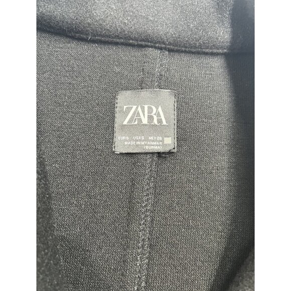 Zara Long Sleeve Coat in Black - Picture 3 of 4